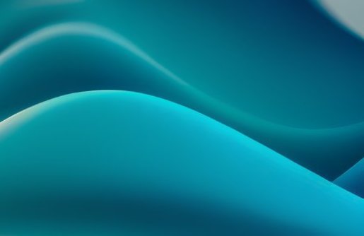 Abstract deep teal forms rolling like soft dunes